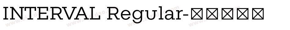INTERVAL Regular字体转换